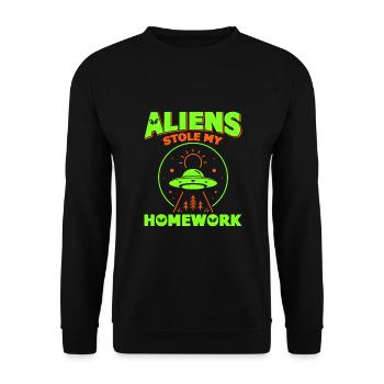 Back to School, Back to School, Alien, Student School - Unisex Sweatshirt - black - Front - Alina (178cm) & Michal (187cm)