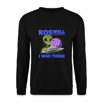 Alien, OVNI, UAP, Espace, Objet volant de l’espace - Sweat-shirt Unisexe - noir - Devant - Alina (178cm) & Michal (187cm)