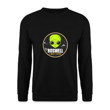 Alien, UFO, UAP, Space, Weltraum Flugobjekt - Unisex Pullover - Schwarz - Vorne - Alina (178cm) & Michal (187cm)