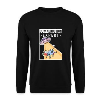 Alien, UFO, UAP, Space, Space Flying Object - Unisex Sweatshirt - black - Front - Alina (178cm) & Michal (187cm)