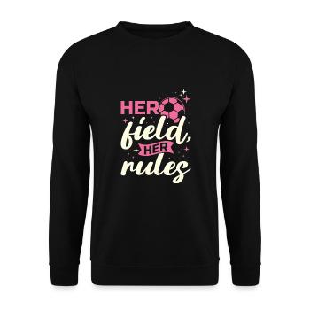 Women's Soccer, Women's Soccer, Women's Soccer - Unisex Sweatshirt - black - Front - Alina (178cm) & Michal (187cm)