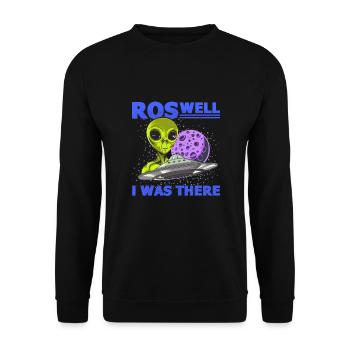 Alien, UFO, UAP, Space, Weltraum Flugobjekt - Unisex Pullover - Schwarz - Vorne - Alina (178cm) & Michal (187cm)
