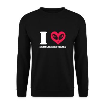 Alien, OVNI, UAP, Espace, Objet volant de l’espace - Sweat-shirt Unisexe - noir - Devant - Alina (178cm) & Michal (187cm)