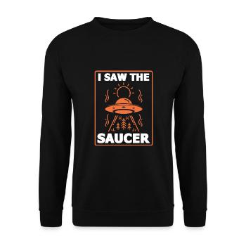 Alien, OVNI, UAP, Espace, Objet volant de l’espace - Sweat-shirt Unisexe - noir - Devant - Alina (178cm) & Michal (187cm)