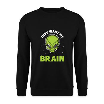 Alien, UFO, UAP, Space, Weltraum Flugobjekt - Unisex Pullover - Schwarz - Vorne - Alina (178cm) & Michal (187cm)