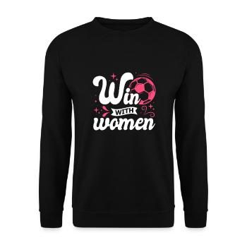 Women's Soccer, Women's Soccer, Women's Soccer - Unisex Sweatshirt - black - Front - Alina (178cm) & Michal (187cm)