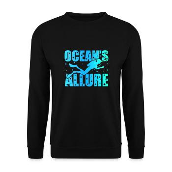 Plongée sous-marine, Plongée sous-marine, Vacances en mer - Sweat-shirt Unisexe - noir - Devant - Alina (178cm) & Michal (187cm)