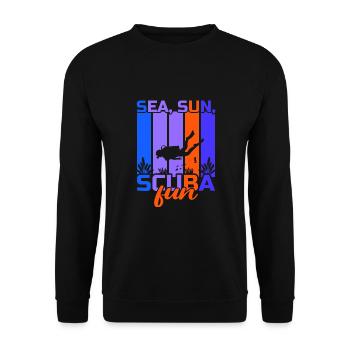 Plongée sous-marine, Plongée sous-marine, Vacances en mer - Sweat-shirt Unisexe - noir - Devant - Alina (178cm) & Michal (187cm)