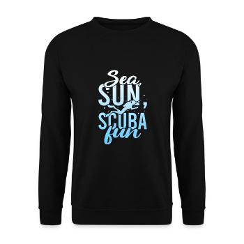 Plongée sous-marine, Plongée sous-marine, Vacances en mer - Sweat-shirt Unisexe - noir - Devant - Alina (178cm) & Michal (187cm)