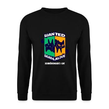 Physique Quantique Nerd Mort + Vivant Schrödingers - Sweat-shirt Unisexe - noir - Devant - Alina (178cm) & Michal (187cm)