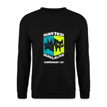 Physique Quantum Nerd Dead Alive Le chat de Schrödinger - Sweat-shirt Unisexe - noir - Devant - Alina (178cm) & Michal (187cm)