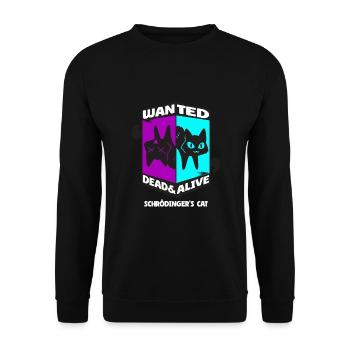 Physique Quantum Nerd Dead Alive Le chat de Schrödinger - Sweat-shirt Unisexe - noir - Devant - Alina (178cm) & Michal (187cm)