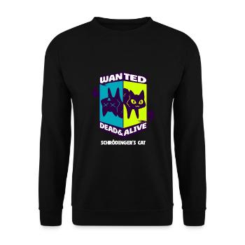 Physique Quantum Nerd Dead Alive Le chat de Schrödinger - Sweat-shirt Unisexe - noir - Devant - Alina (178cm) & Michal (187cm)