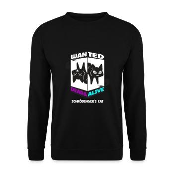 Physique Quantum Nerd Dead Alive Le chat de Schrödinger - Sweat-shirt Unisexe - noir - Devant - Alina (178cm) & Michal (187cm)