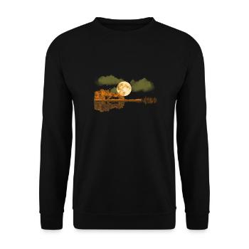 guitar, musician, music band, guitarist, - Unisex Sweatshirt - black - Front - Alina (178cm) & Michal (187cm)