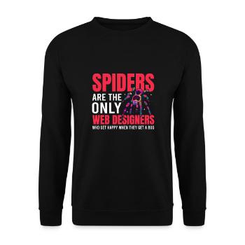 Tarantula Terrarium Amphibian Spider - Unisex Sweatshirt - black - Front - Alina (178cm) & Michal (187cm)