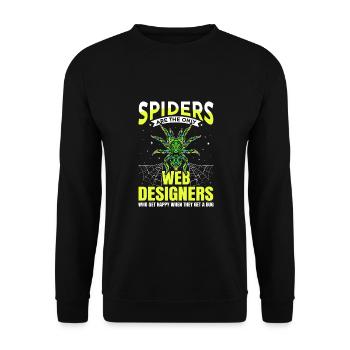 Tarantula Terrarium Amphibian Spider - Unisex Sweatshirt - black - Front - Alina (178cm) & Michal (187cm)