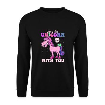 Drôle, Créature Mythique, Dinosaure, Drôle - Sweat-shirt Unisexe - noir - Devant - Alina (178cm) & Michal (187cm)