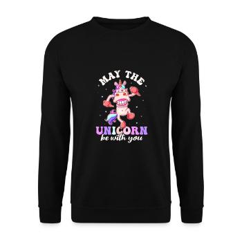 Drôle, Créature Mythique, Dinosaure, Drôle - Sweat-shirt Unisexe - noir - Devant - Alina (178cm) & Michal (187cm)