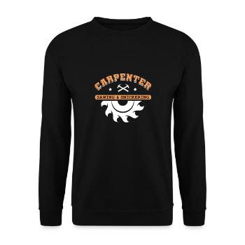 charpentier, charpentier, menuisier, charpentier, - Sweat-shirt Unisexe - noir - Devant - Alina (178cm) & Michal (187cm)