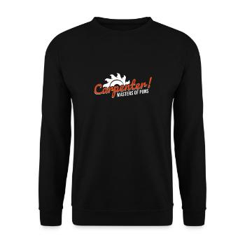charpentier, charpentier, menuisier, charpentier, - Sweat-shirt Unisexe - noir - Devant - Alina (178cm) & Michal (187cm)