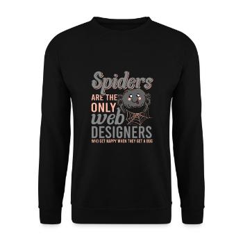 Tarantula Terrarium Amphibian Spider - Unisex Sweatshirt - black - Front - Alina (178cm) & Michal (187cm)