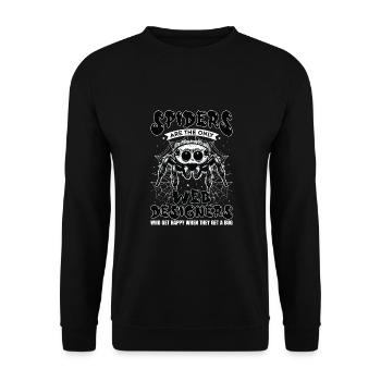 Vogelspinne Tarantula Terraristik Amphibie Spinne - Unisex Pullover - Schwarz - Vorne - Alina (178cm) & Michal (187cm)