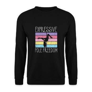 Pole Dance Dancer, Pole Dancing, Pole Dancing - Unisex Sweatshirt - black - Front - Alina (178cm) & Michal (187cm)