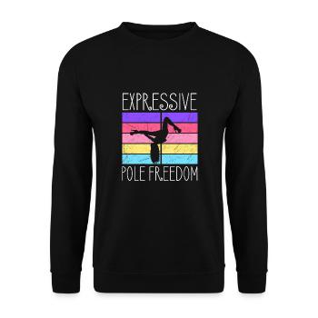 Pole Dance Dancer, Pole Dancing, Pole Dancing - Unisex Sweatshirt - black - Front - Alina (178cm) & Michal (187cm)
