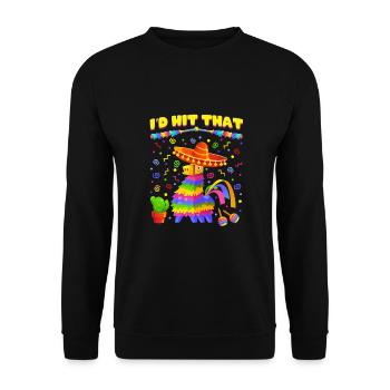 Drôle Meme Citation Taco Fête mexicaine, Fiesta Mexico - Sweat-shirt Unisexe - noir - Devant - Alina (178cm) & Michal (187cm)