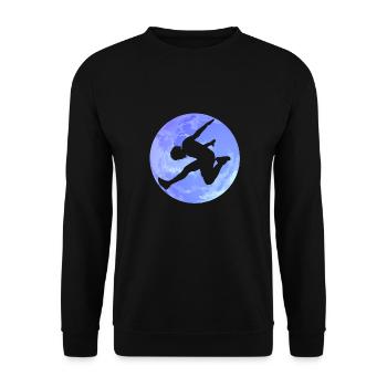 Parkour, Freerunning, Street Workout, Acrobatique - Sweat-shirt Unisexe - noir - Devant - Alina (178cm) & Michal (187cm)