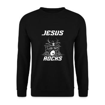 Rock 'n' Roll Musik, Tanzen, Konzert, Festival - Unisex Pullover - Schwarz - Vorne - Alina (178cm) & Michal (187cm)