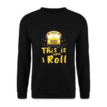 funny bus driver school bus driver saying gift - Unisex Sweatshirt - black - Front - Alina (178cm) & Michal (187cm)