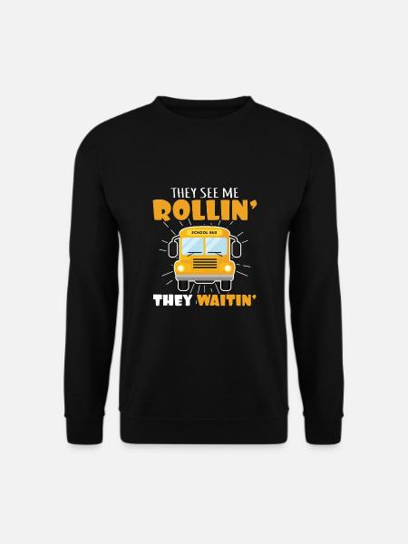 lustiges Busfahrer Schulbusfahrer Spruch Geschenk - Unisex Pullover - Schwarz