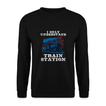 Model Maker, Model Railway, Model Locomotive - Unisex Sweatshirt - black - Front - Alina (178cm) & Michal (187cm)