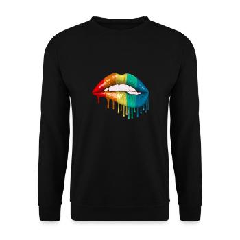 Gender Lesbians, Gays, Trans, Queer Rainbow - Unisex Sweatshirt - black - Front - Alina (178cm) & Michal (187cm)