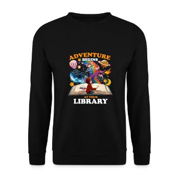 Travel The World Outfit World Travel Wanderlust Travel - Unisex Sweatshirt - black - Front - Alina (178cm) & Michal (187cm)