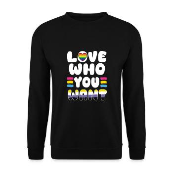 Gender Lesbians, Gays, Trans, Queer Rainbow - Unisex Sweatshirt - black - Front - Alina (178cm) & Michal (187cm)