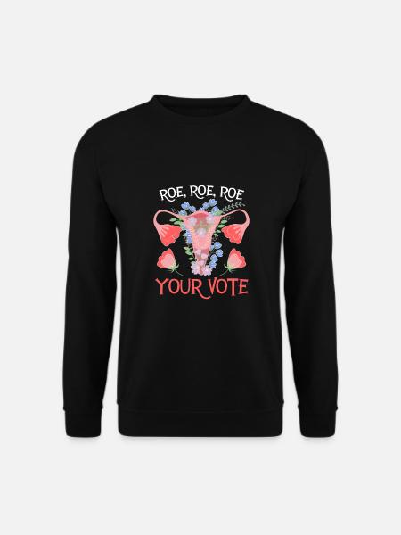 Floral Feminist Flowers Starke Frau, Starke Stimme - Unisex Pullover - Schwarz