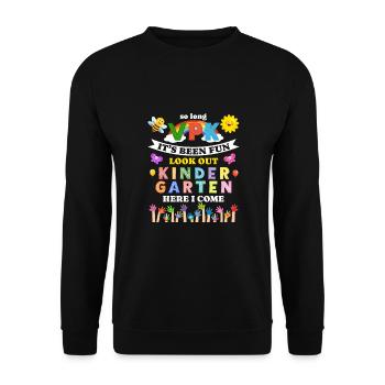 Farewell to preschool: Kindergarten, here I come! - Unisex Sweatshirt - black - Front - Alina (178cm) & Michal (187cm)