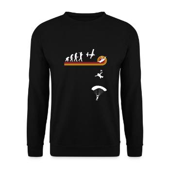 Skydive Freefly Fallschirmspringer Shirt Skydiving - Unisex Sweatshirt - black - Front - Alina (178cm) & Michal (187cm)