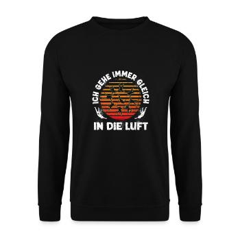 Skydive Freefly Fallschirmspringer Shirt Skydiving - Unisex Pullover - Schwarz - Vorne - Alina (178cm) & Michal (187cm)