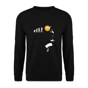 Skydive Freefly Fallschirmspringer Shirt Skydiving - Unisex Sweatshirt - black - Front - Alina (178cm) & Michal (187cm)