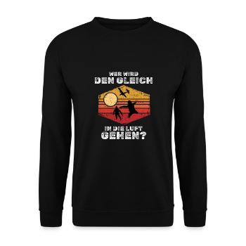 Skydive Freefly Fallschirmspringer Shirt Skydiving - Unisex Sweatshirt - black - Front - Alina (178cm) & Michal (187cm)