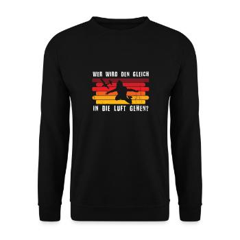 Skydive Freefly Fallschirmspringer Shirt Skydiving - Unisex Sweatshirt - black - Front - Alina (178cm) & Michal (187cm)