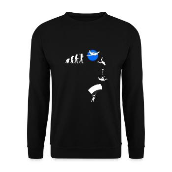 Skydive Freefly Fallschirmspringer Shirt Skydiving - Unisex Sweatshirt - black - Front - Alina (178cm) & Michal (187cm)
