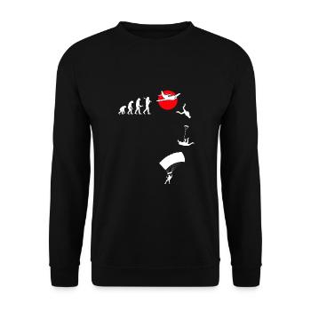 Skydive Freefly Fallschirmspringer Shirt Skydiving - Unisex Sweatshirt - black - Front - Alina (178cm) & Michal (187cm)
