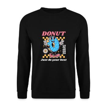 Groovy Testing Day School Outfits for All Classes - Unisex Sweatshirt - black - Front - Alina (178cm) & Michal (187cm)