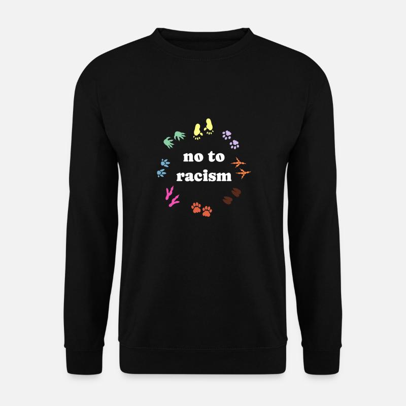 Nice "against racism" Refugees Welcome - Unisex Sweatshirt - black