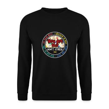 Rock the Test! Student, Schüler, Lehrer - Unisex Pullover - Schwarz - Vorne - Alina (178cm) & Michal (187cm)